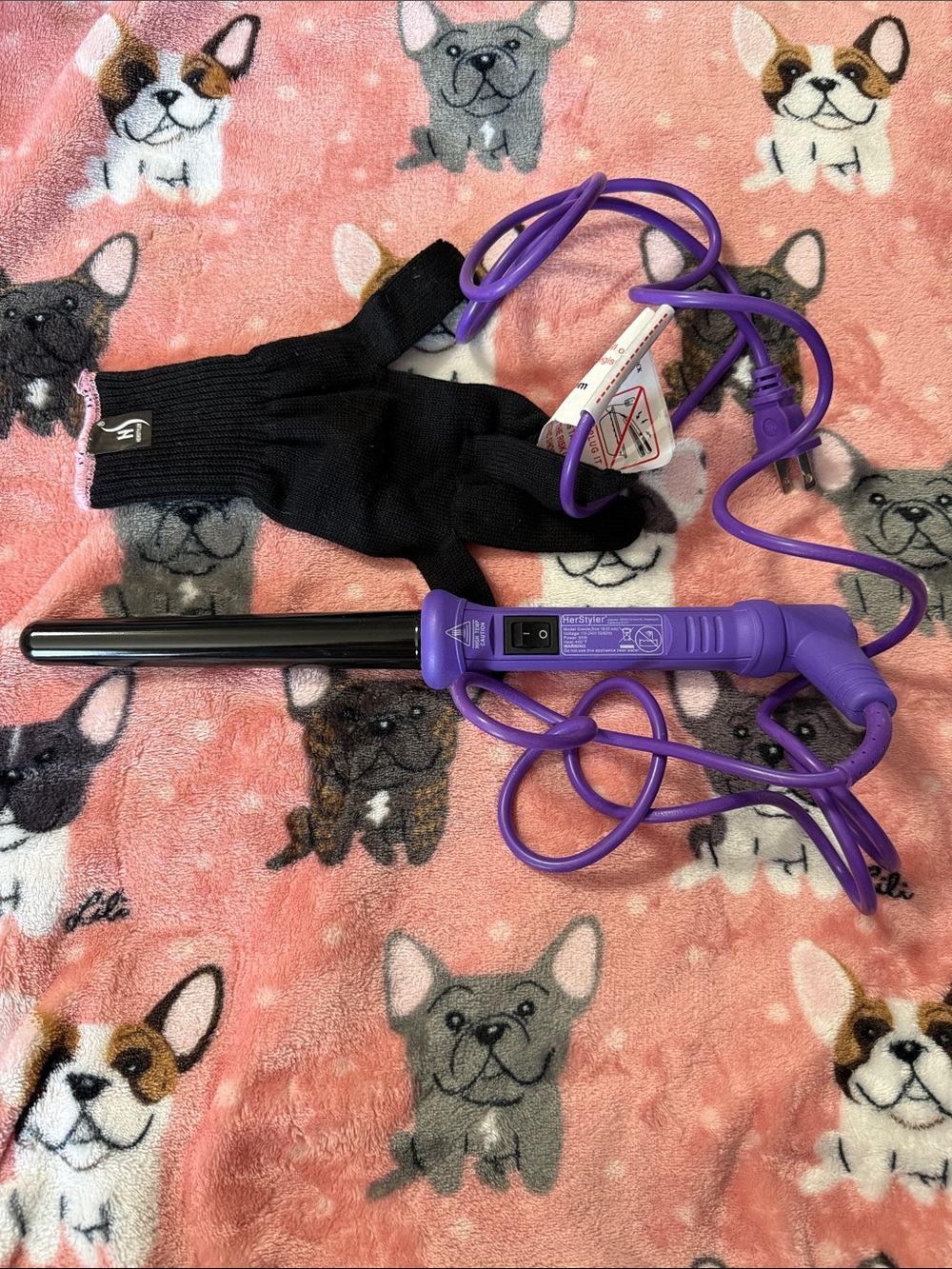 Herstyle Purple Ceramic Curling Wand